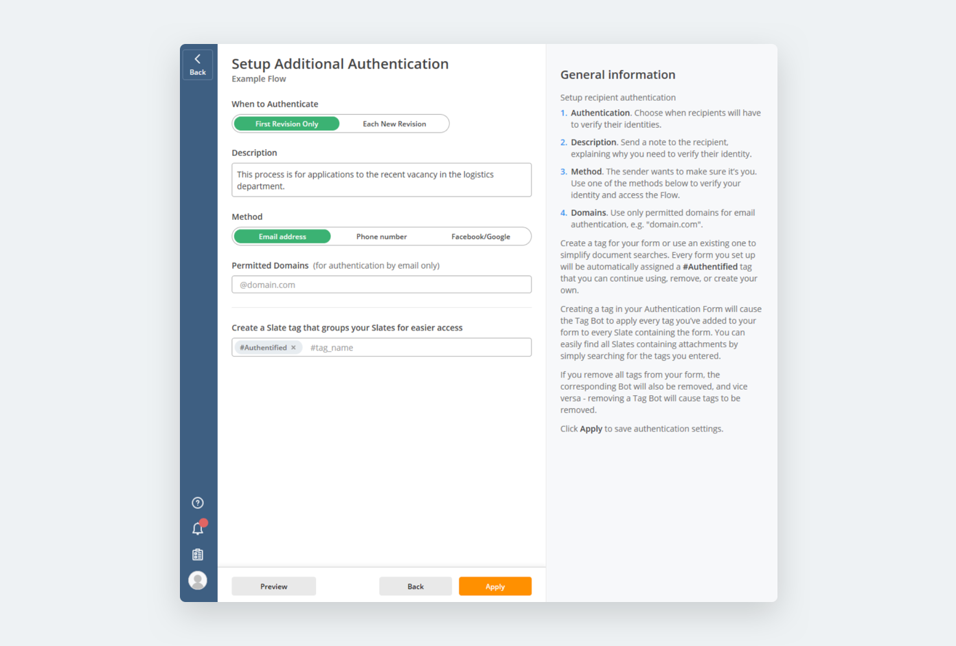 How to set up additional authentication in airSlate How to set up additional authentication in airSlate